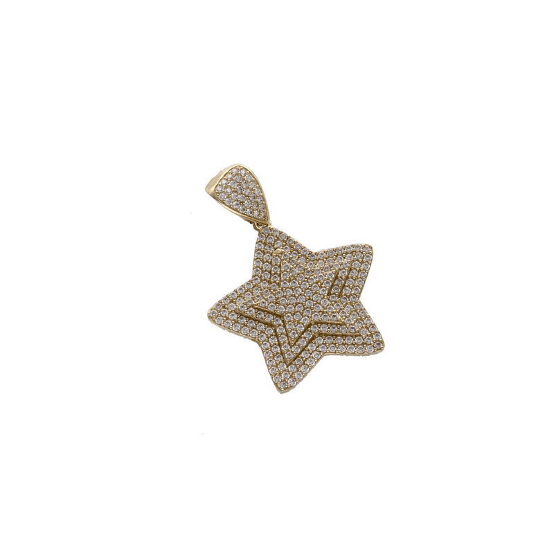 10 Karat Gold Cz Star Charm