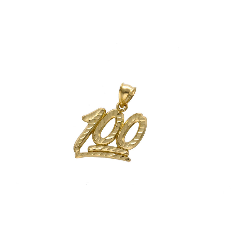 10 Karat Gold "100" Charm