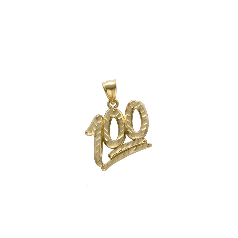 10 Karat Gold "100" Charm