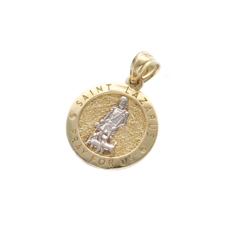 10 Karat Gold Two Tone St Lazaro Medal