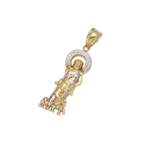 10 Karat Gold Two Tone St. Lazaro Charm