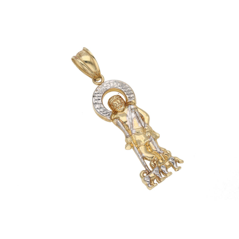 10 Karat Gold Two Tone St. Lazaro Charm