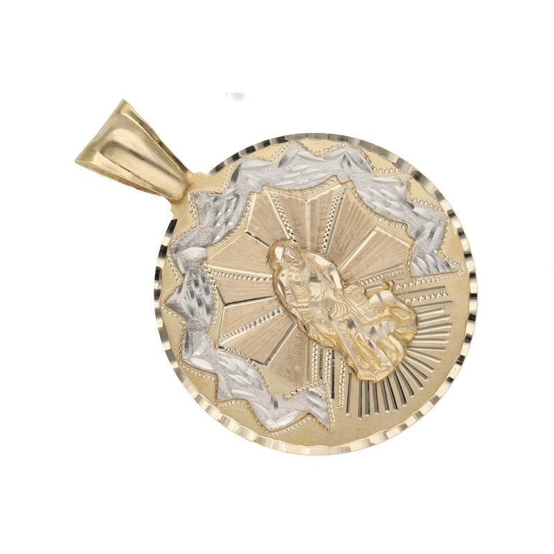 14 Karat Gold St Lazaro Medal