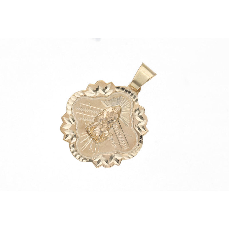 14 Karat Gold San Lazaro Medal