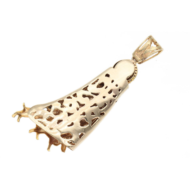 10 Karat Solid Gold & Cz St. Lazaro Charm