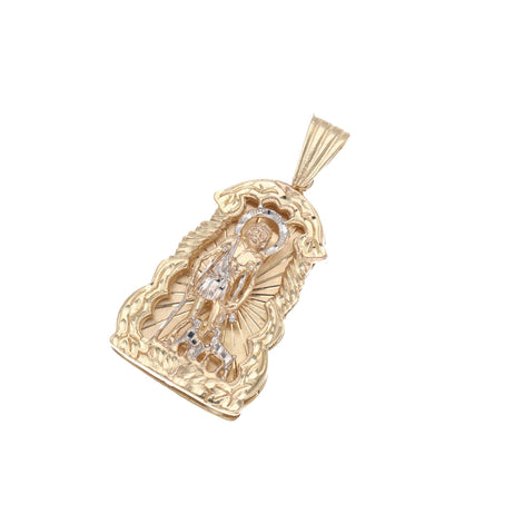 10 Karat Two Tone San Lazaro Medal Charm