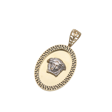 10 Karat Gold Medusa Oval Medal