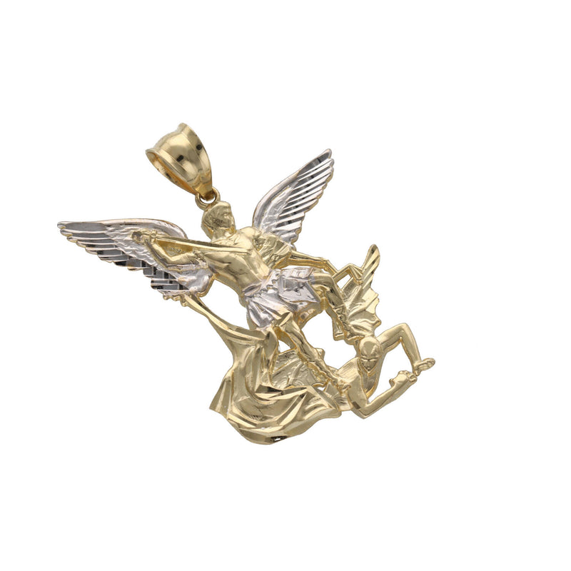14 Karat Gold Two Tone St Michael Charm