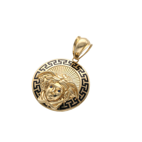 Gold Medusa Medal Charm