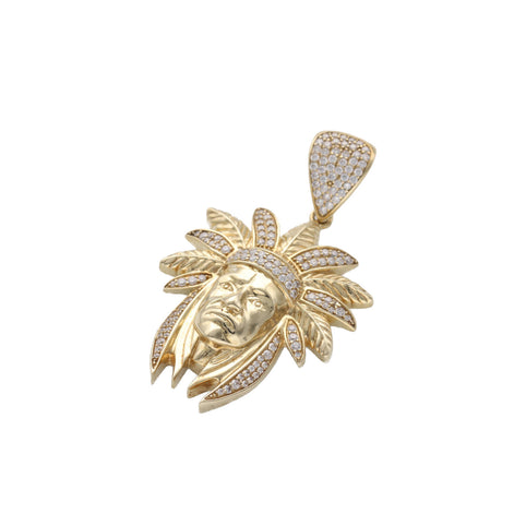 10 Karat Gold & Cz Indian Charm