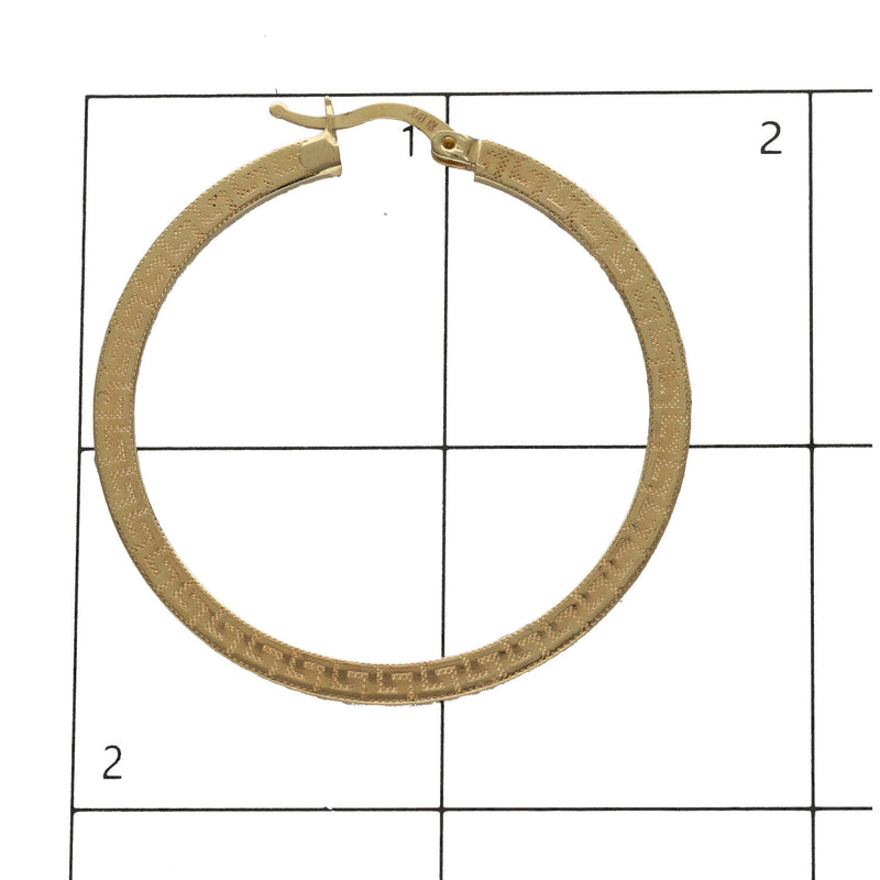 14 Karat Gold Maze Hoops