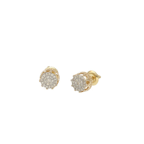 10 Karat Gold  1/4 CTW Diamond Round Shape Earrings