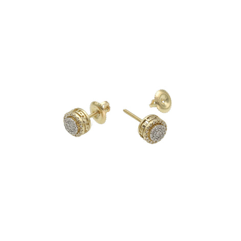 10 Karat Gold & 0.18 ctw Diamond Stud Earrings