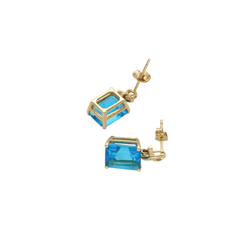14 Karat Gold Topaz Stud Earrings