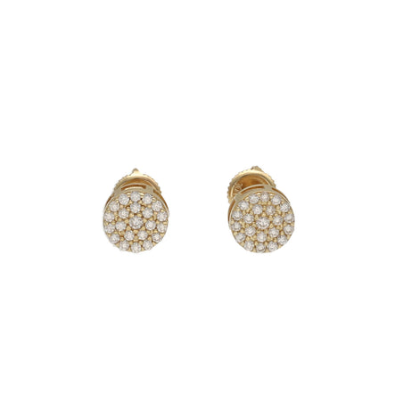 10 Karat Gold Moissanite 0.442 VVS Stud Earrings
