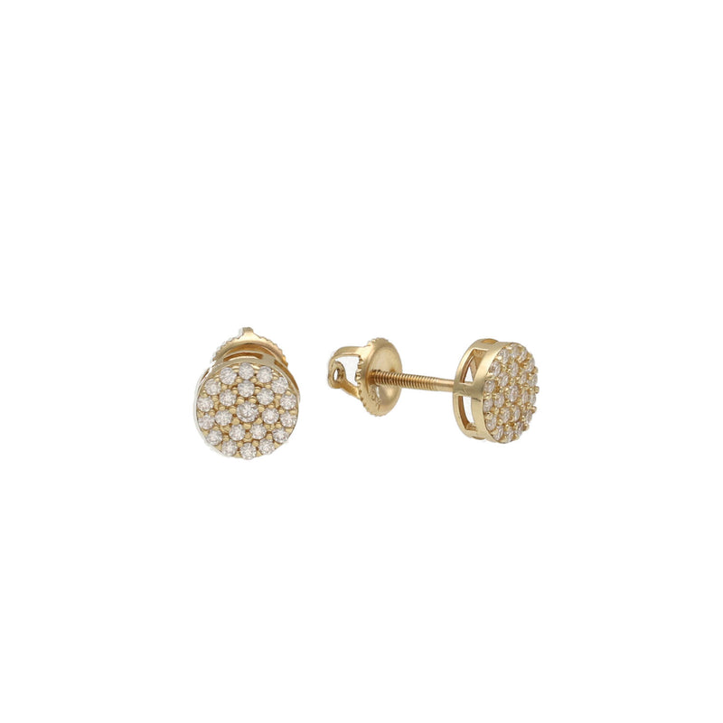 10 Karat Gold Moissanite 0.442 VVS Stud Earrings