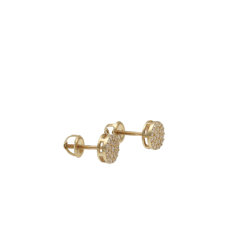 10 Karat Gold Moissanite 0.442 VVS Stud Earrings