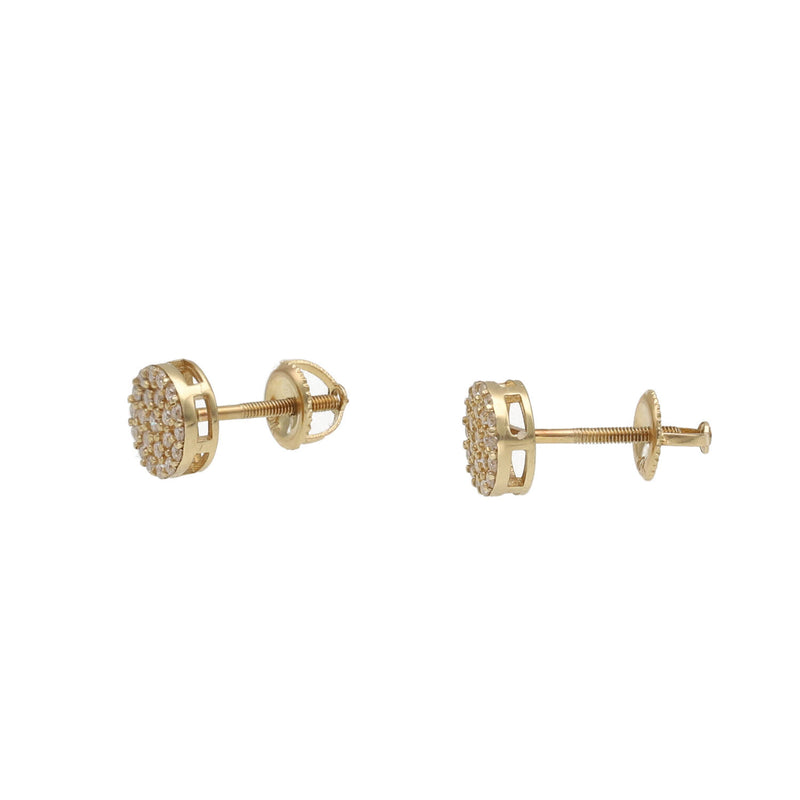 10 Karat Gold Moissanite 0.442 VVS Stud Earrings