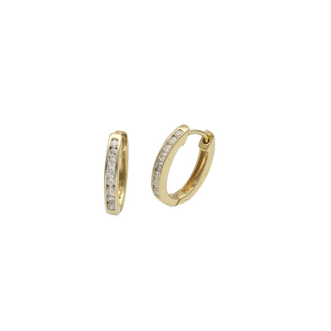 10 Karat Gold 0.25 ctw Diamond hoops Earrings