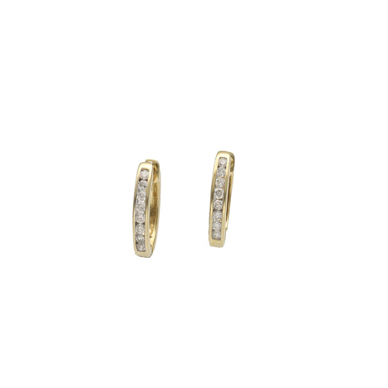 10 Karat Gold 0.25 ctw Diamond hoops Earrings