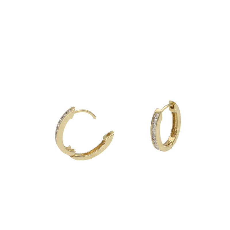 10 Karat Gold 0.25 ctw Diamond hoops Earrings