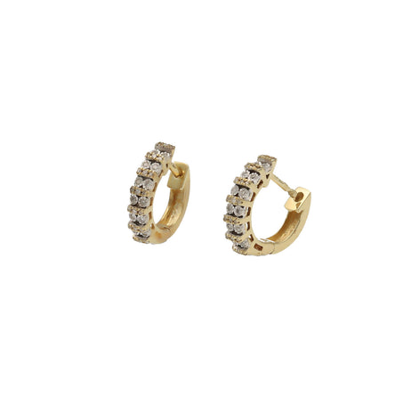 10 Karat Gold 0.18 CTW Diamond Hoops Earrings