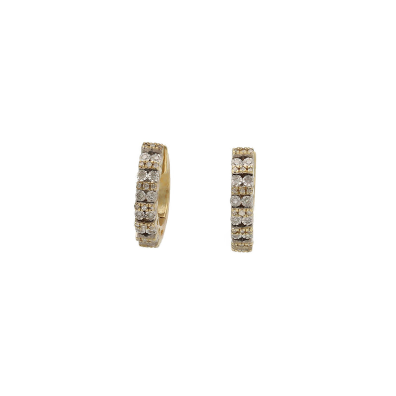 10 Karat Gold 0.18 CTW Diamond Hoops Earrings