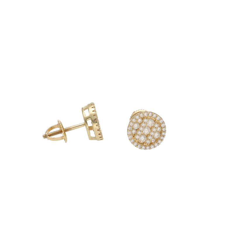10 Karat Gold Moissanite 0.677ctw VVS Color Stud Earring