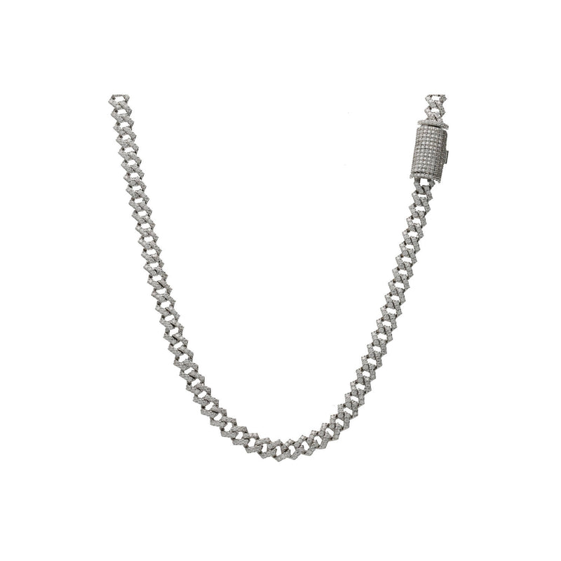 Sterling Silver 925 Moissanite Miami Cuban Chain