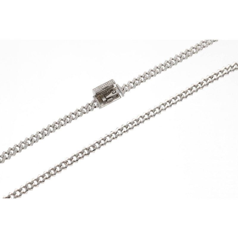 Sterling Silver 925 Moissanite Miami Cuban Chain