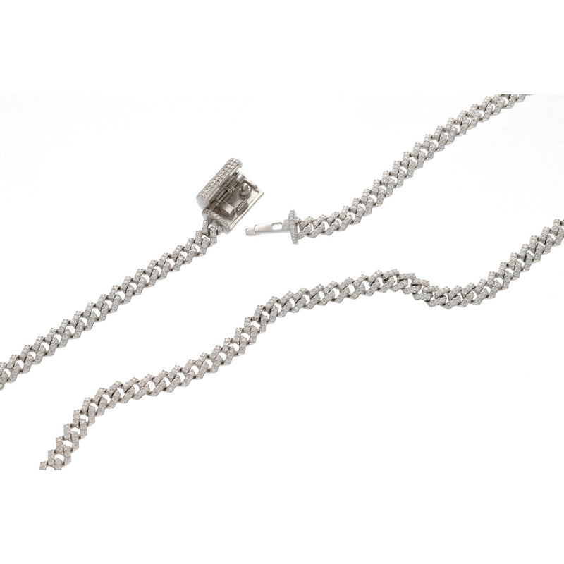 Sterling Silver 925 Moissanite Miami Cuban Chain
