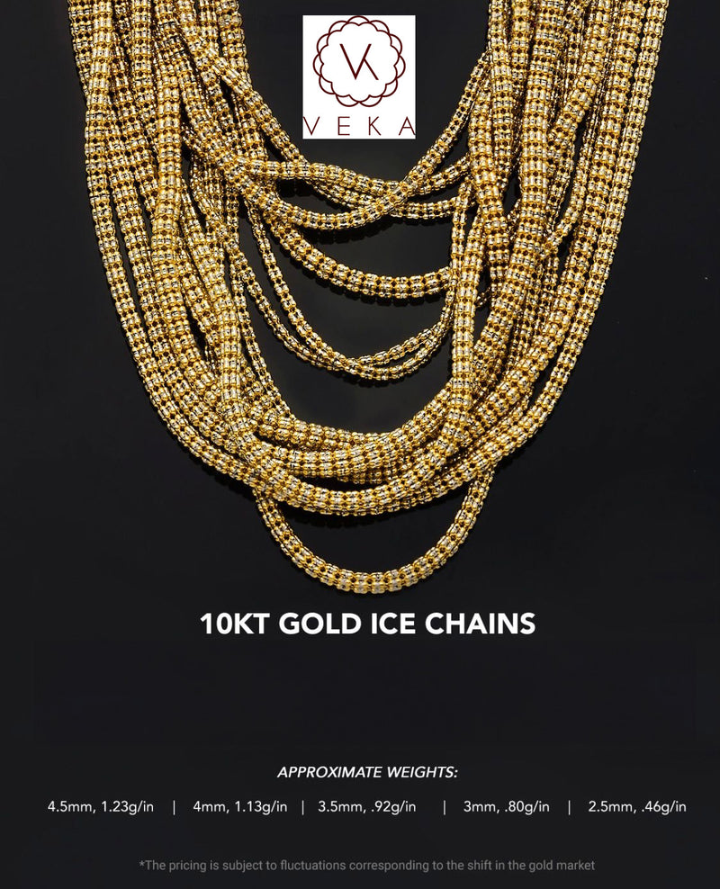10 Karat Gold Ice Chain