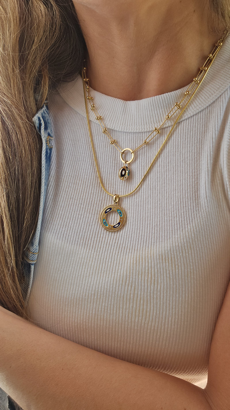 14 Karat Gold Clip Design Fancy Necklace