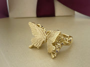 14K Gold Butterfly Ring