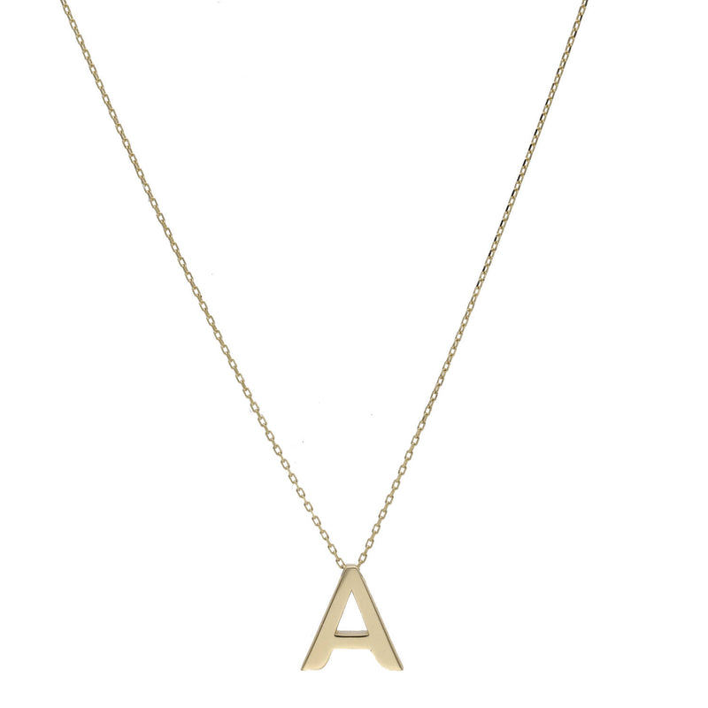 14 Karat Gold Initial Rolo Necklaces