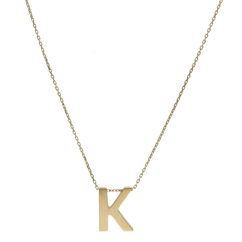 14 Karat Gold Initial Rolo Necklaces