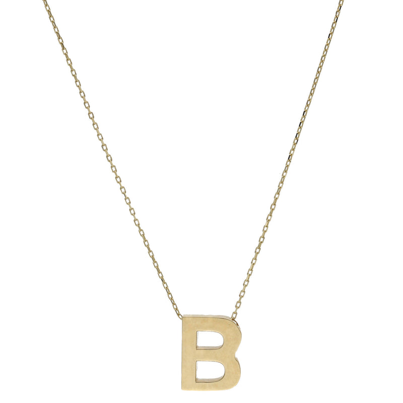 14 Karat Gold Initial Rolo Necklaces