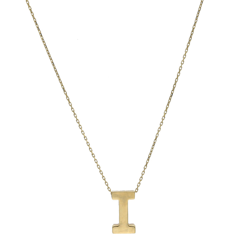 14 Karat Gold Initial Rolo Necklaces