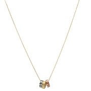 Gold Three Love Rings Necklace
