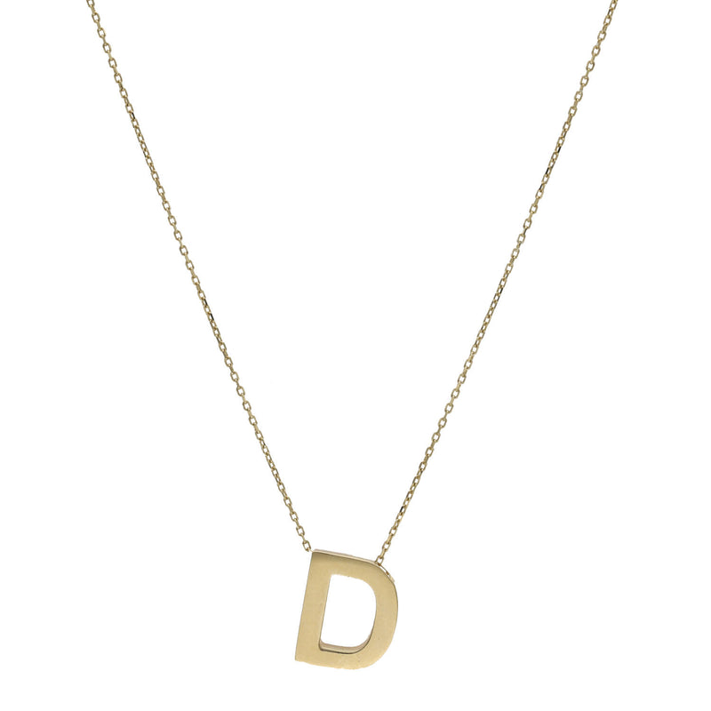 14 Karat Gold Initial Rolo Necklaces