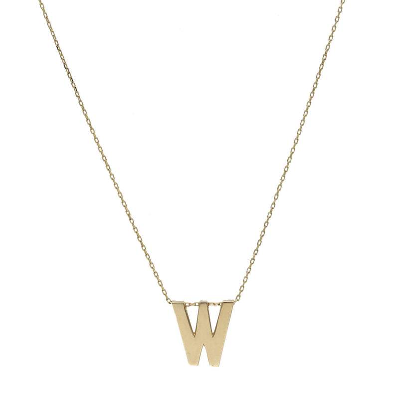 14 Karat Gold Initial Rolo Necklaces