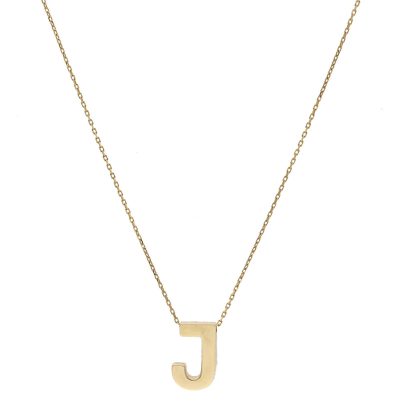 14 Karat Gold Initial Rolo Necklaces