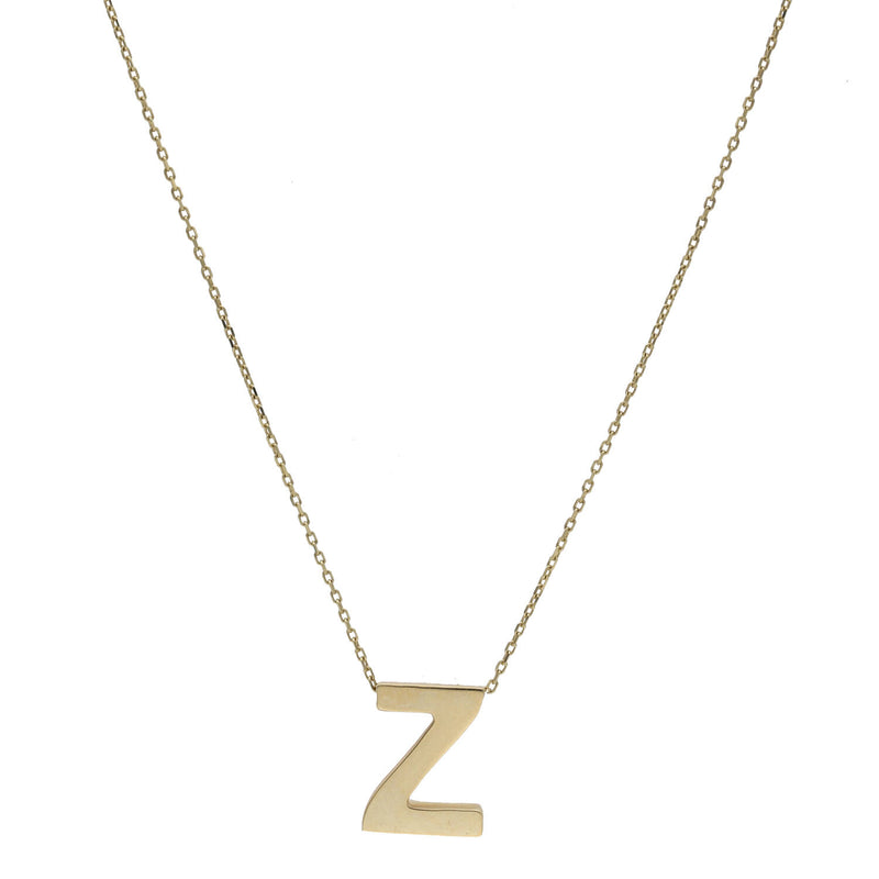 14 Karat Gold Initial Rolo Necklaces