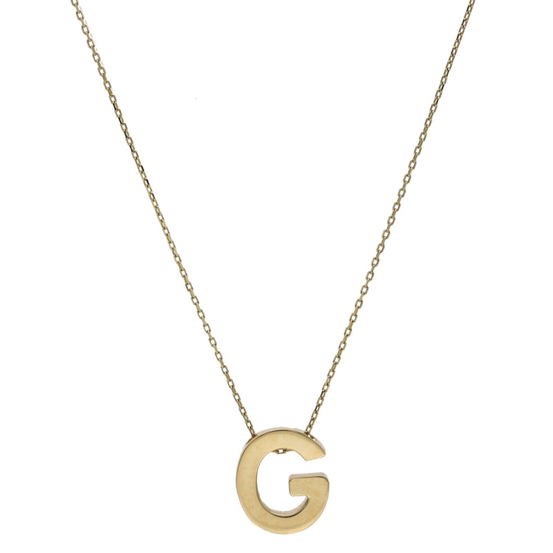 14 Karat Gold Initial Rolo Necklaces