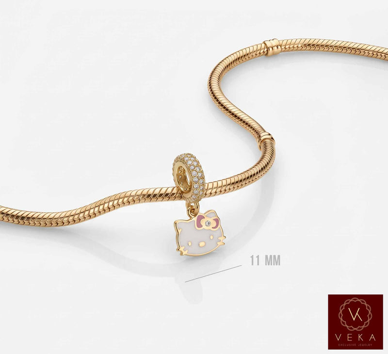 14 Karat Gold Kitty Charm