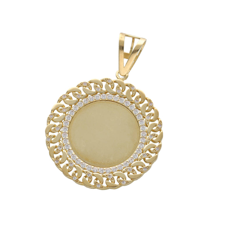 10 Karat Gold Cuban Link  Photo Memory Medal