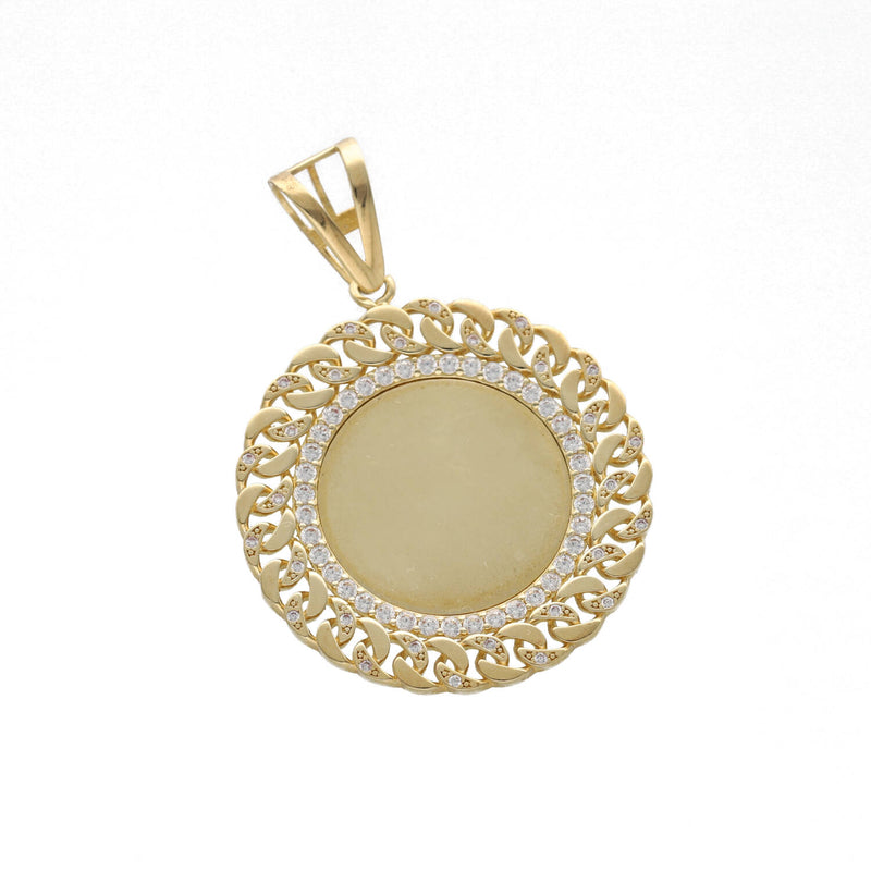 10 Karat Gold Cuban Link  Photo Memory Medal