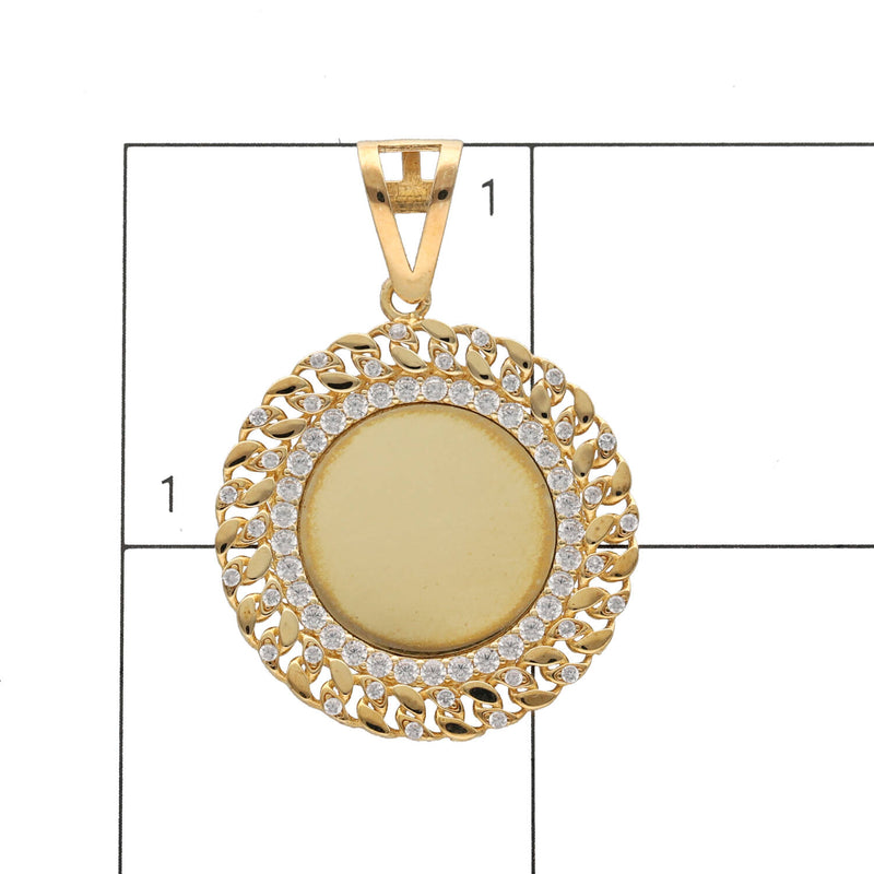 10 Karat Gold Cuban Link  Photo Memory Medal