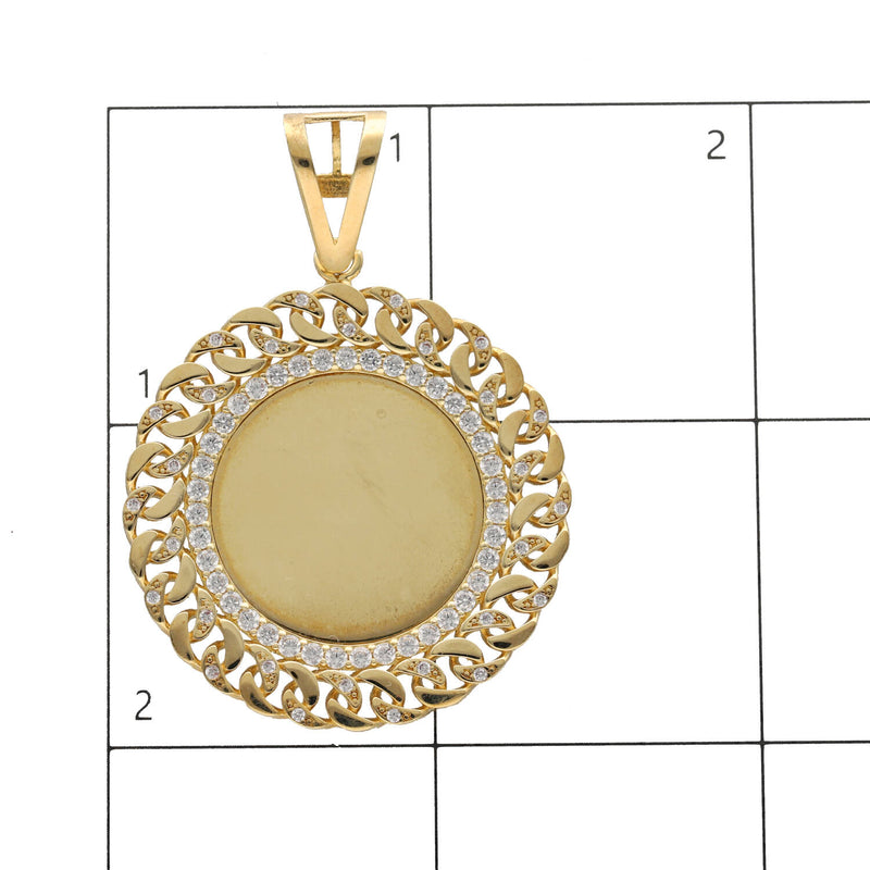 10 Karat Gold Cuban Link  Photo Memory Medal
