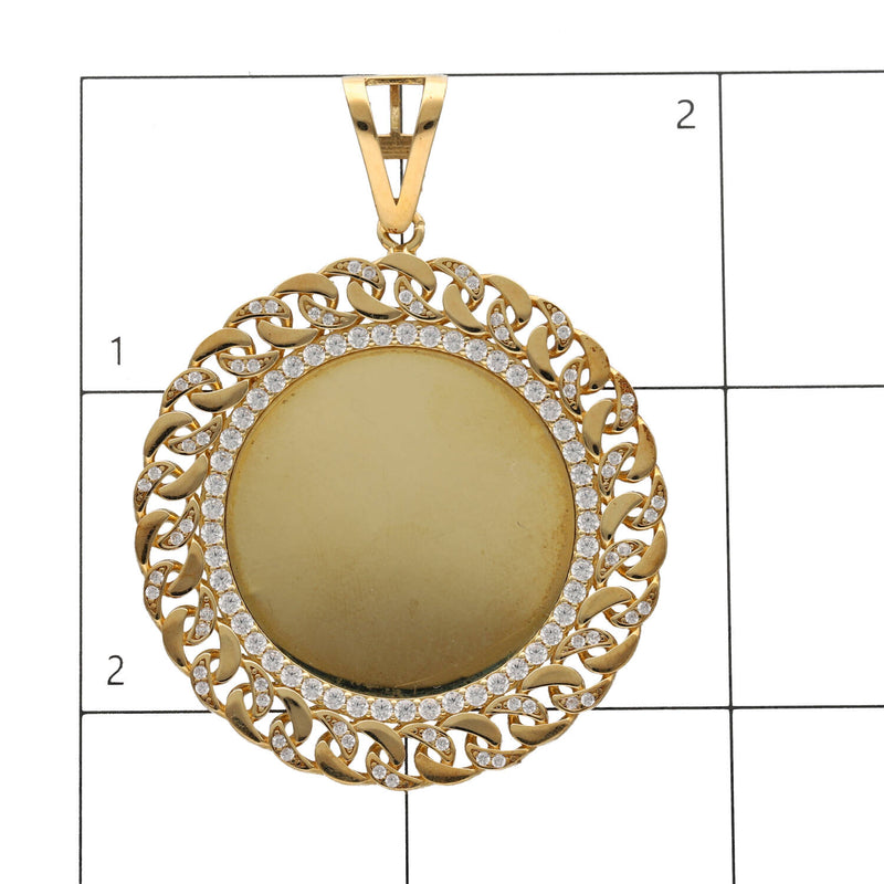 10 Karat Gold Cuban Link  Photo Memory Medal
